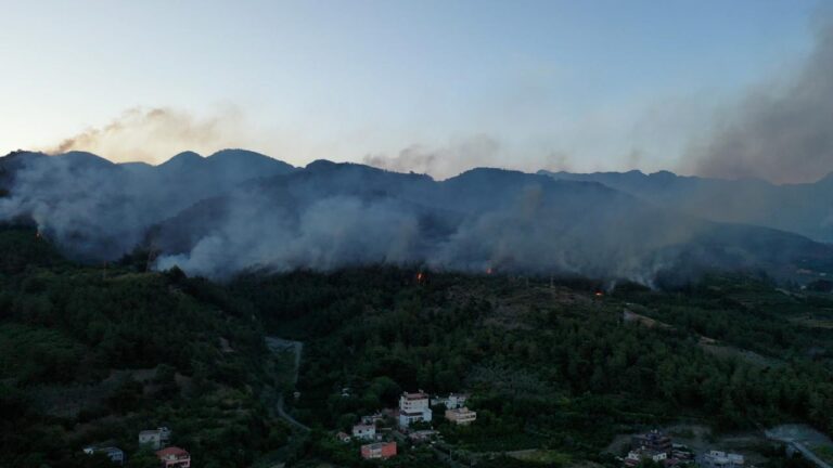 Hatay Dörtyol’a orman yangınının müdahalesi devam ediyor