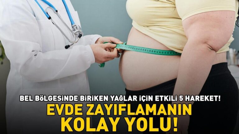 EVDE KİLO VERMENİN KOLAY BİR YOLU! Bel bölgesinde biriken yağlara karşı 5 etkili hareket!