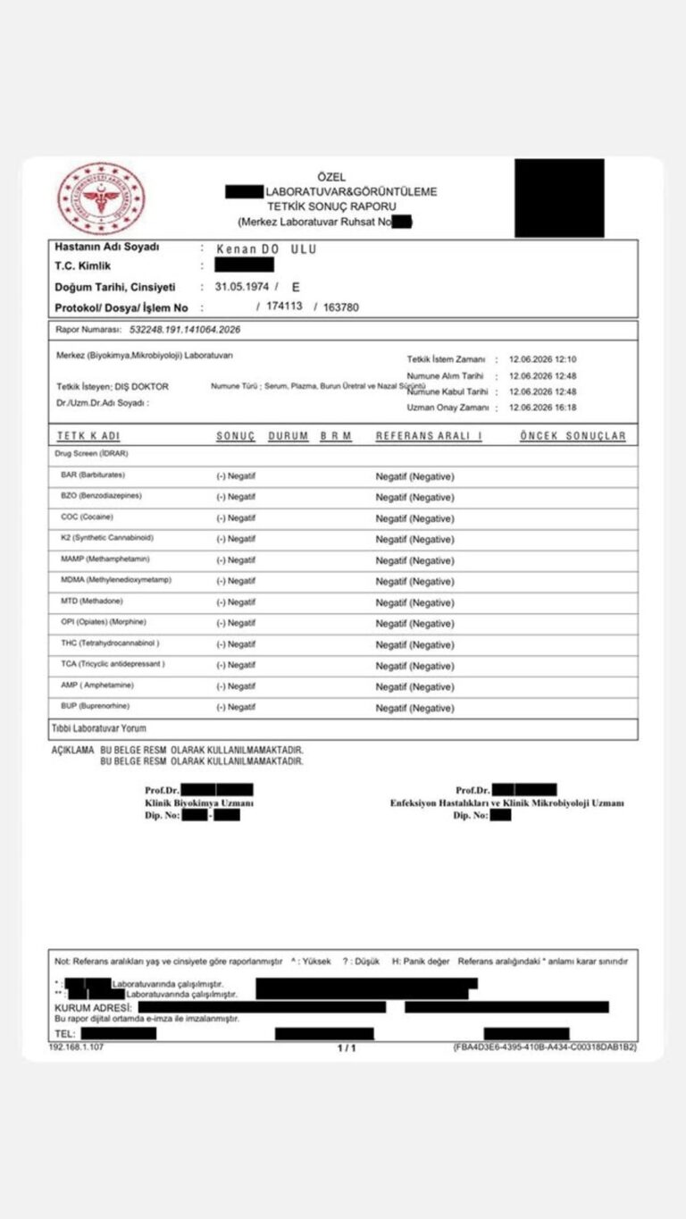 Uyuşturucu test sonucu pozitif çıkmıştı! Kenan Doğulu’dan açıklama gecikmedi